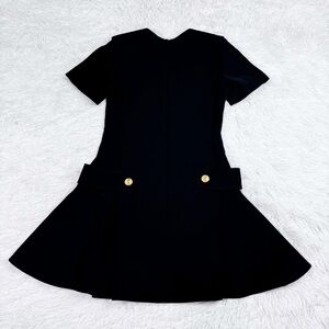 Louis Vuitton Black Mini Dress with Gold Accents